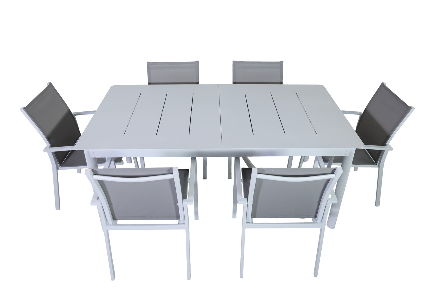 Outdoor Folding Dinning Table & Chair Set - White (Seater 6-8)