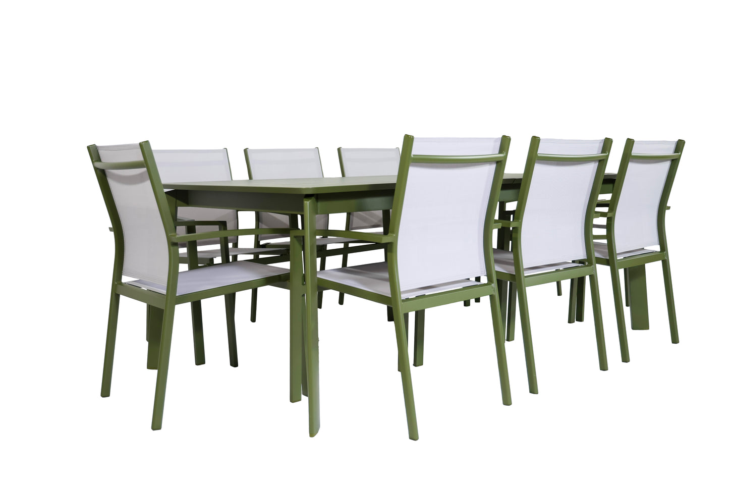 Outdoor Folding Dinning Table & Chair Set - Green (Seater 8-10)