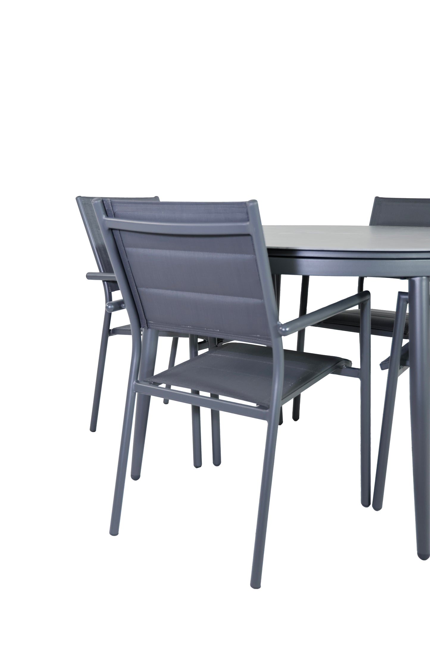 Outdoor Folding Dinning Table & Chair Set - Grey (Seater 4-6)