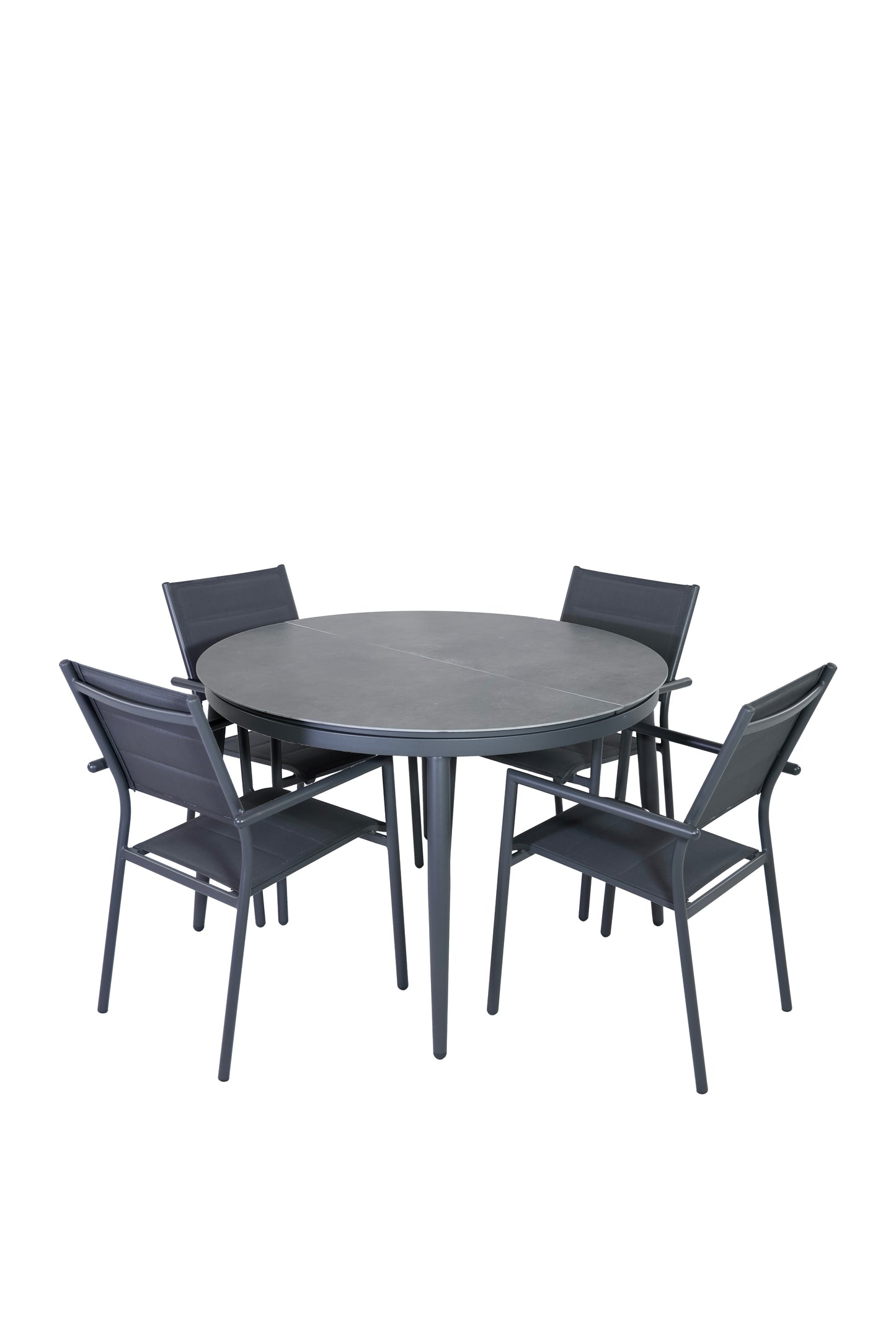 Outdoor Folding Dinning Table & Chair Set - Grey (Seater 4-6)